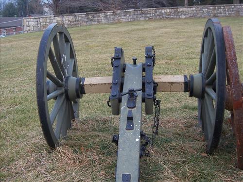 Paint cannon carriages at Antietam NB Sharpsburg MD.