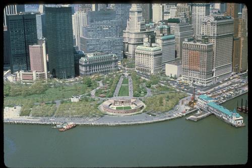 Aerial views of Castle Clinton National Monument, New York
