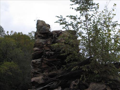 Images of the remnants of Miller Covered Bridge at Horseshoe Bend NMP in October 2007