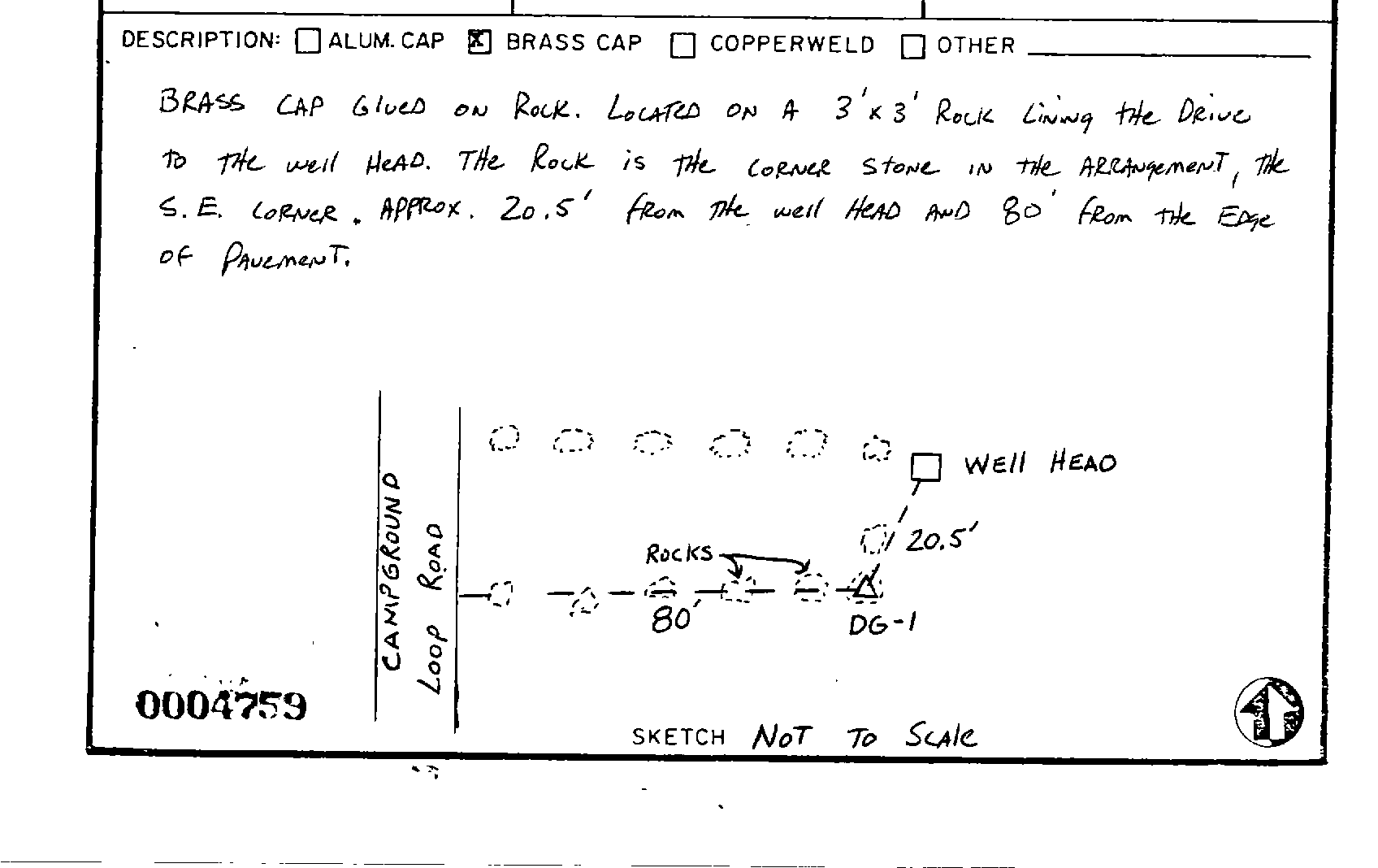 00004759 Survey Monumentation Sketch