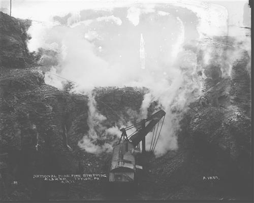 A1257-A1260--Taylor, PA--National Mine--Stripping of Mine Fire Area [1917.03.13]
