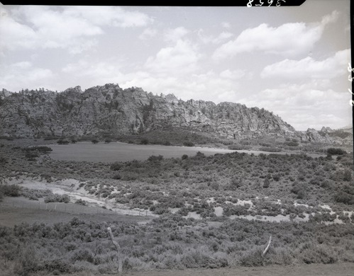 Improper land use looking east along north boundary.