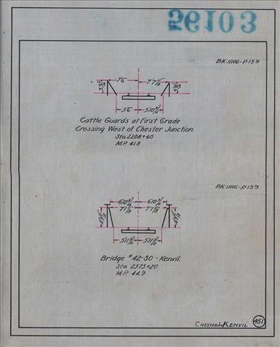 56103.LB--clearance sketches--Structures less than 8 feet from center line of track or less than 22 feet above top of rail [Group 13]