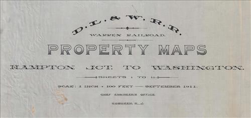 52420.LK--Property Map--Warren Railroad--Hampton Junction to Washington, NJ