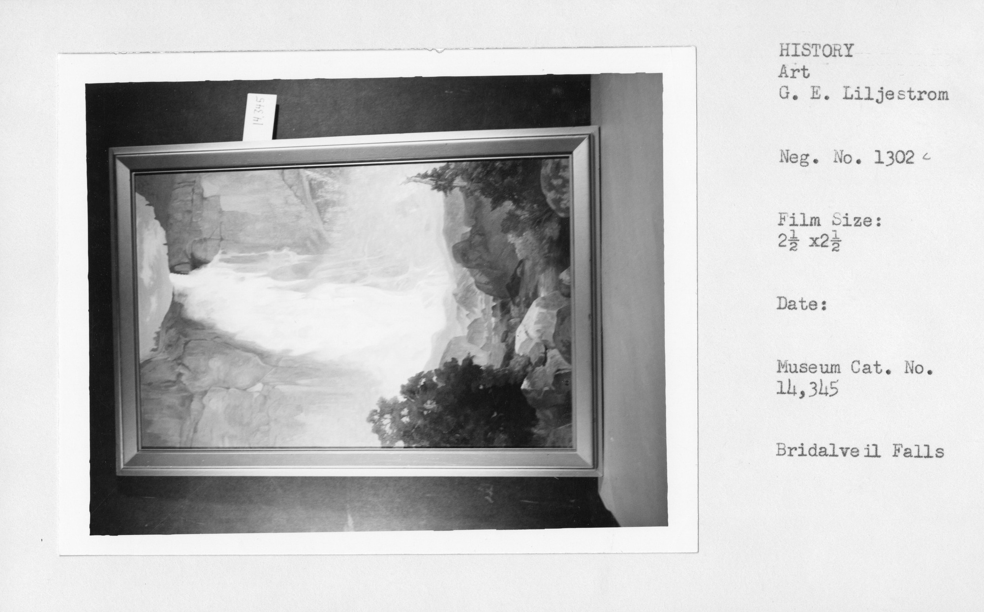 Bridalveil Falls. Museum Cat. No. 14345.
