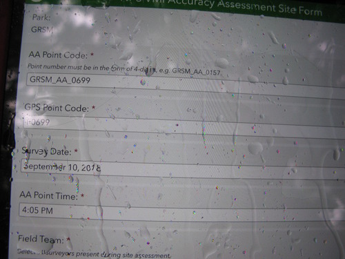 GRSM Accuracy Assessment. Plot Code: GRSM_AA_0699_1
