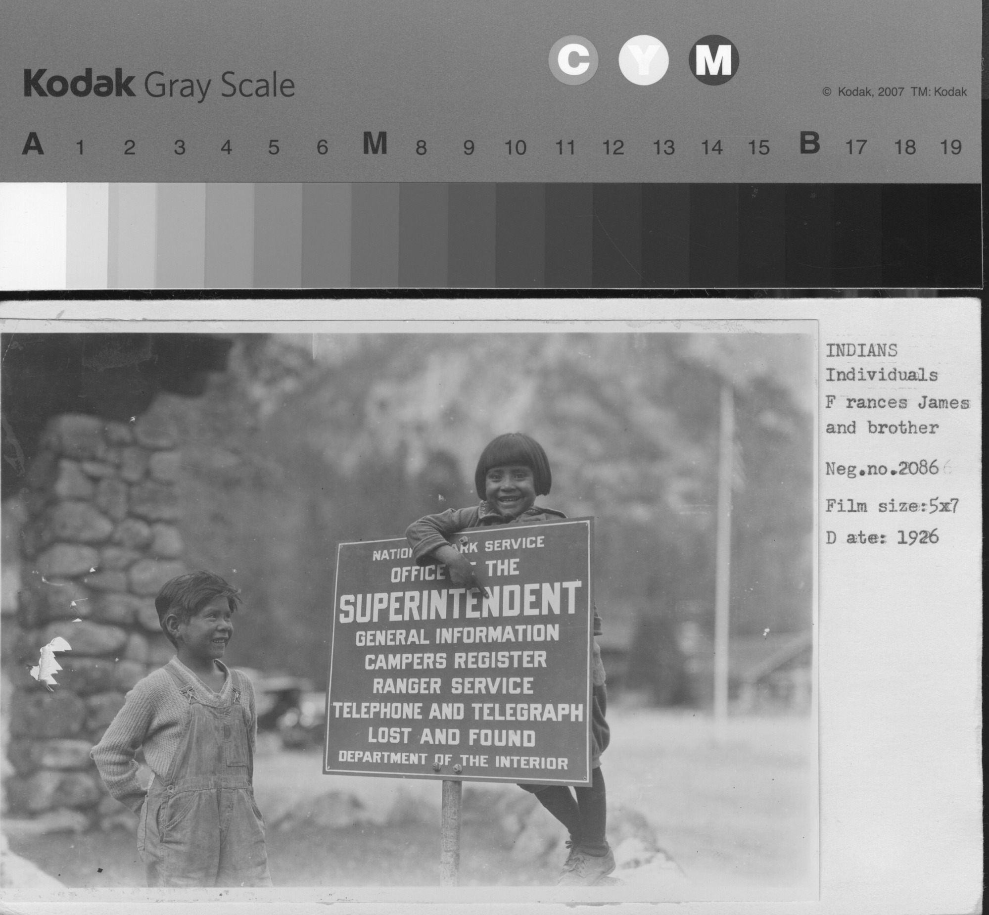 Frances James and brother