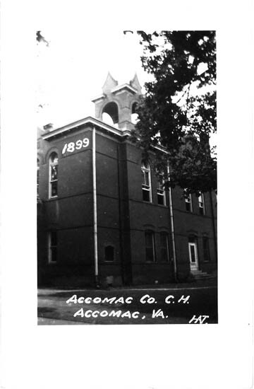 A postcard of the Accomack County Court House, 1899.