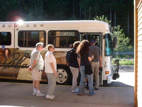 Thematic Websites Alternative Transportation People boarding shuttle