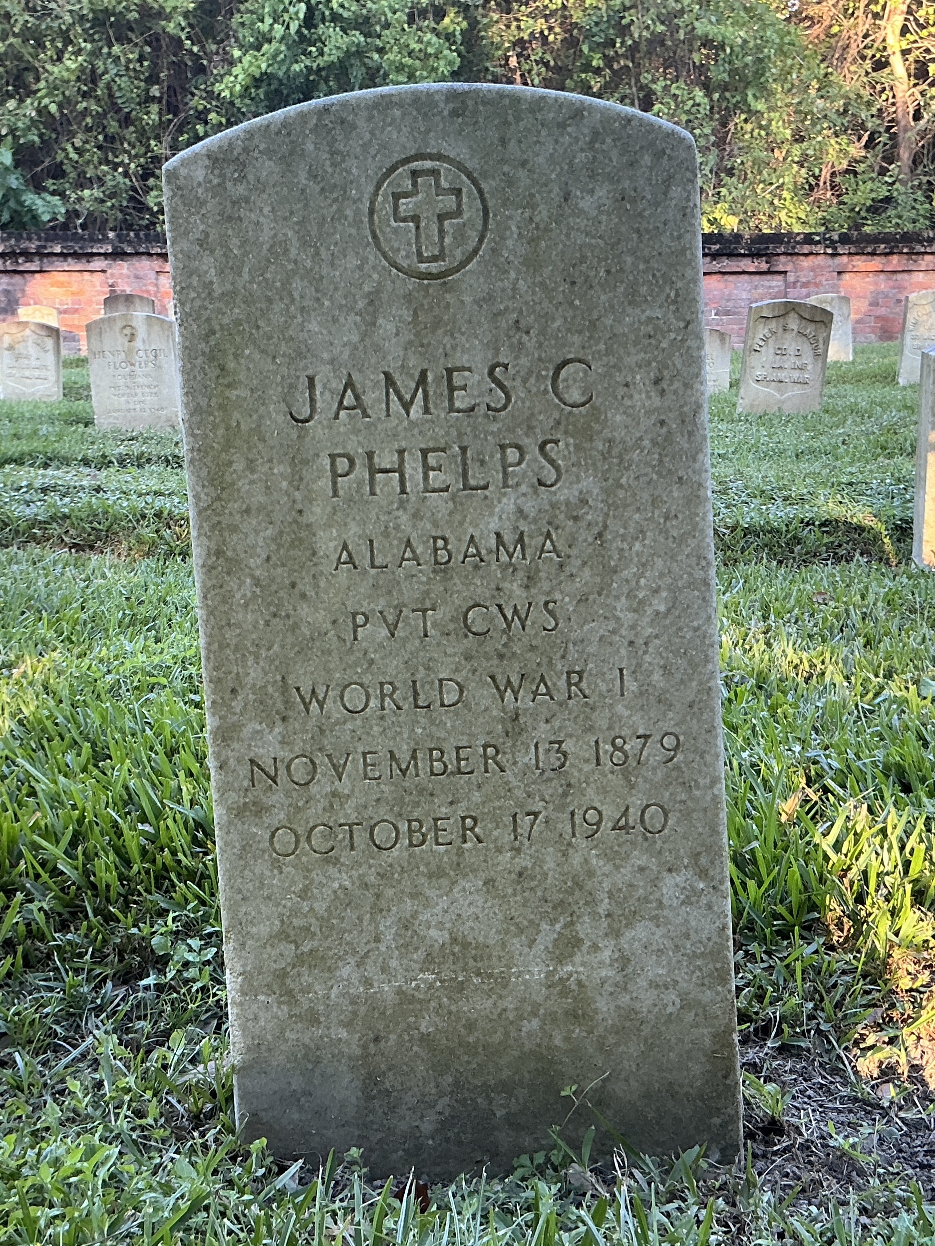 Front of upright marble headstone with flat face.