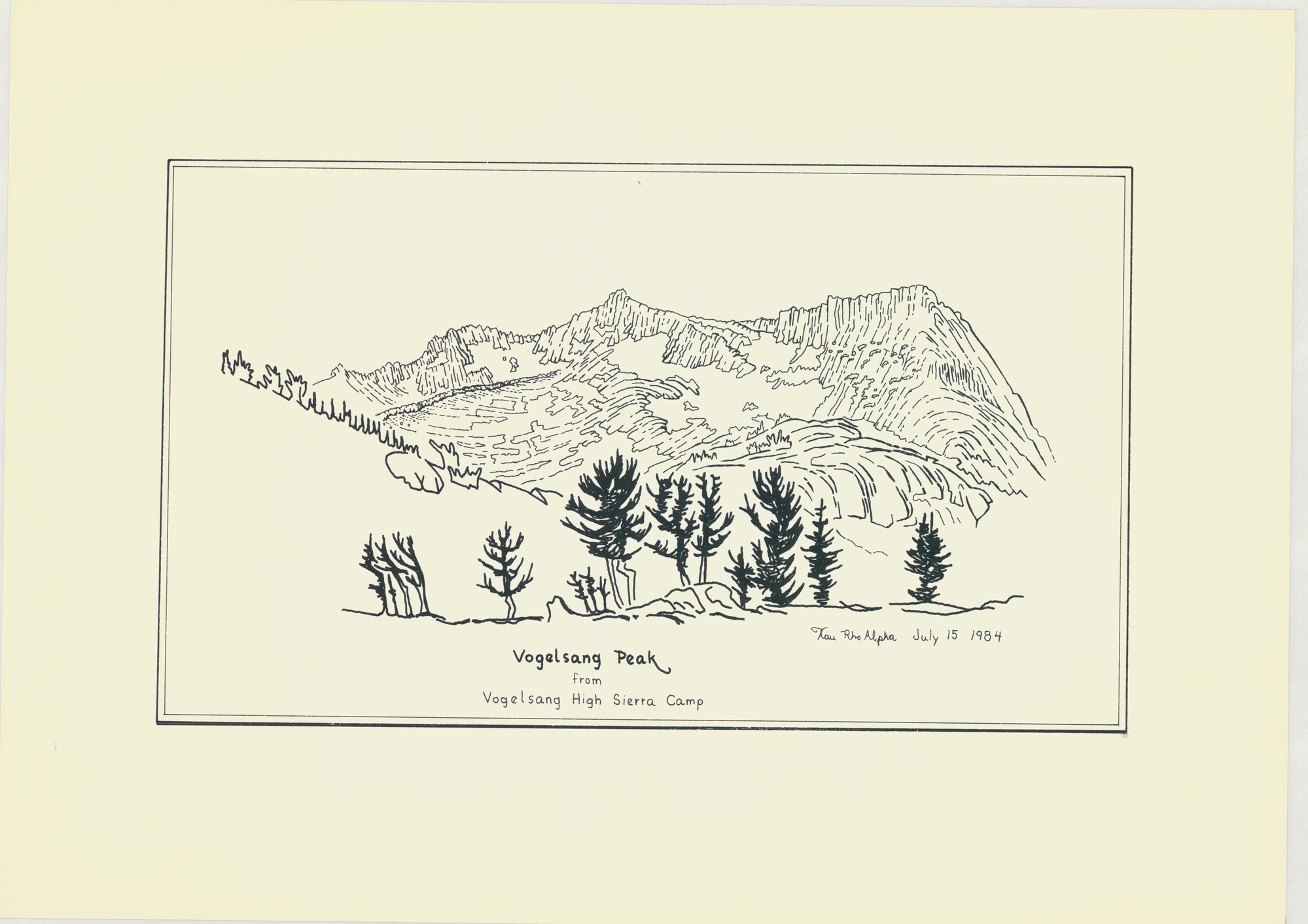 Vogelsang Peak from Vogelsang High Sierra Camp