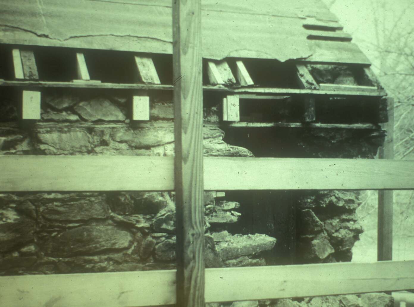 Close up of roof restoration project