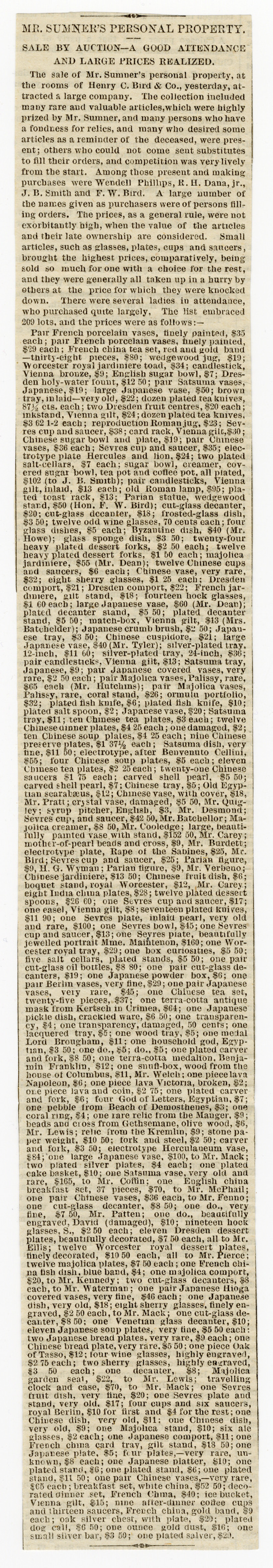 Newspaper clipping recto