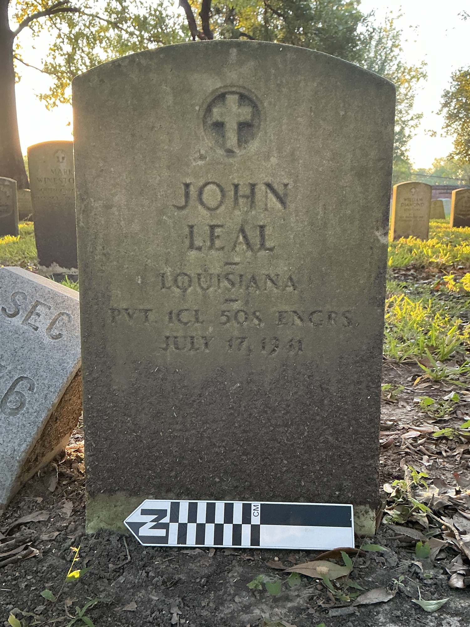 Extra image of upright marble headstone with flat face.