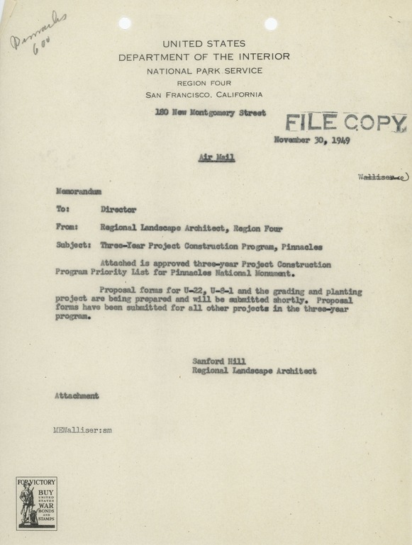 Project Construction Program Memorandum