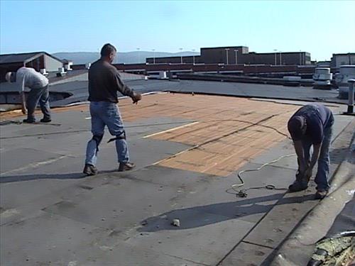 Temporary Repairs of Locomotive Shop Rubber Roof Summer 2009