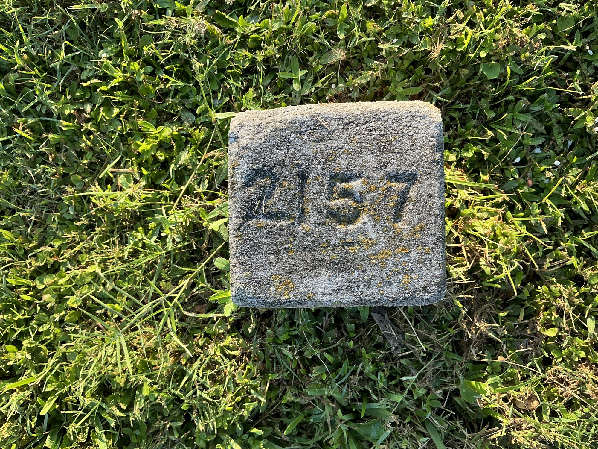 Top of flat marble marker
