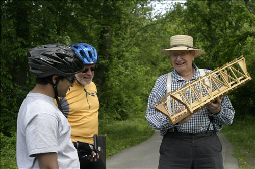 Costumed Volunteer at Station Road
