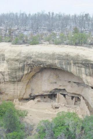 Photos of cliff dwelling ruins in the aftermath of the Long Mesa Fire, Mesa Verde National Park