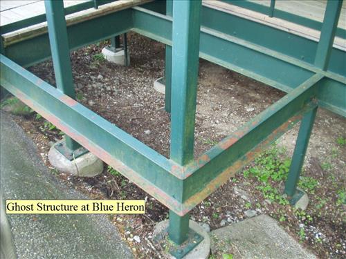 Blue Heron Buildings in need of paint at Big South Fork NRRA in May 2013.