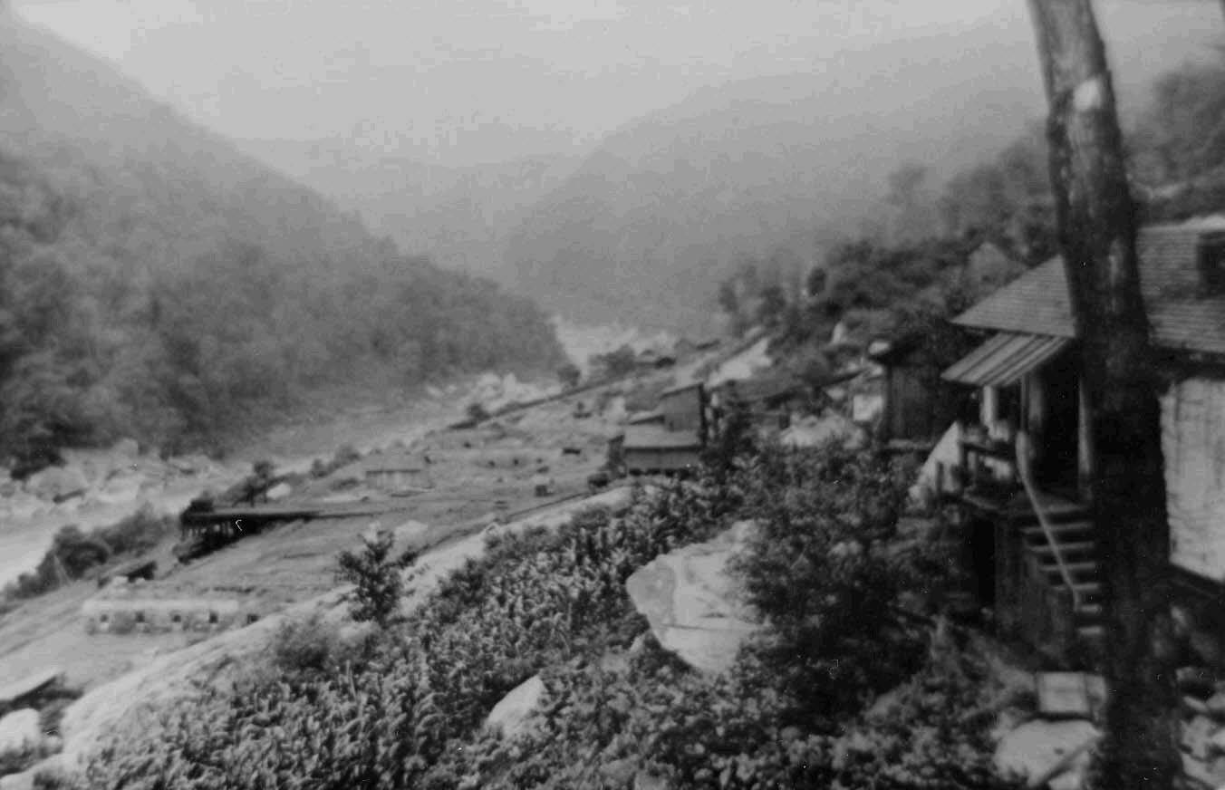 Photograph of original coal mining structures in Nuttallburg circa 1875.
