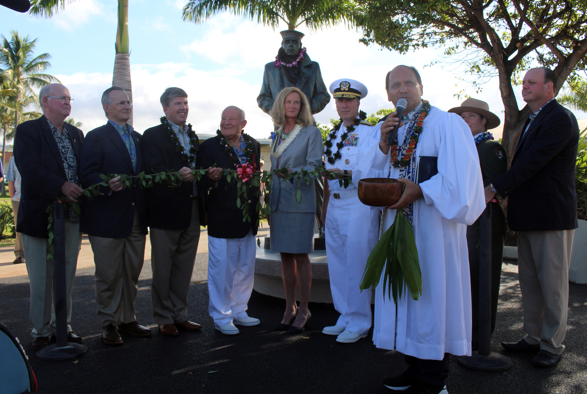 Dedication of the Lone Sailor Statue, October 13, 2017.