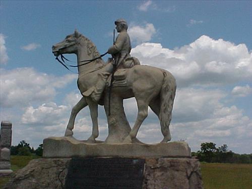 Repair of the 8th Pennsylvania Monument  at Gettysburg National Military Park in June 2007