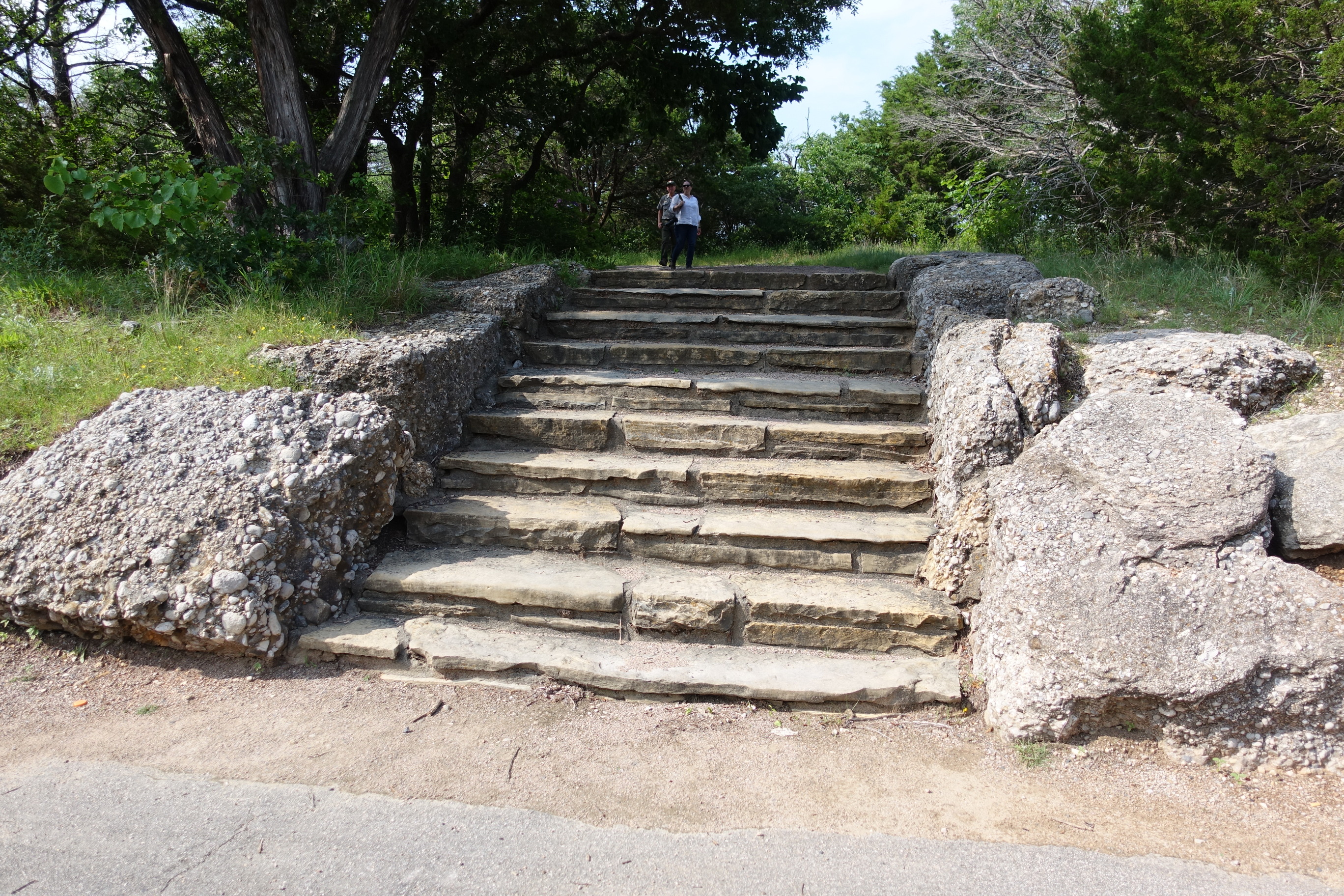 Wide stone steps