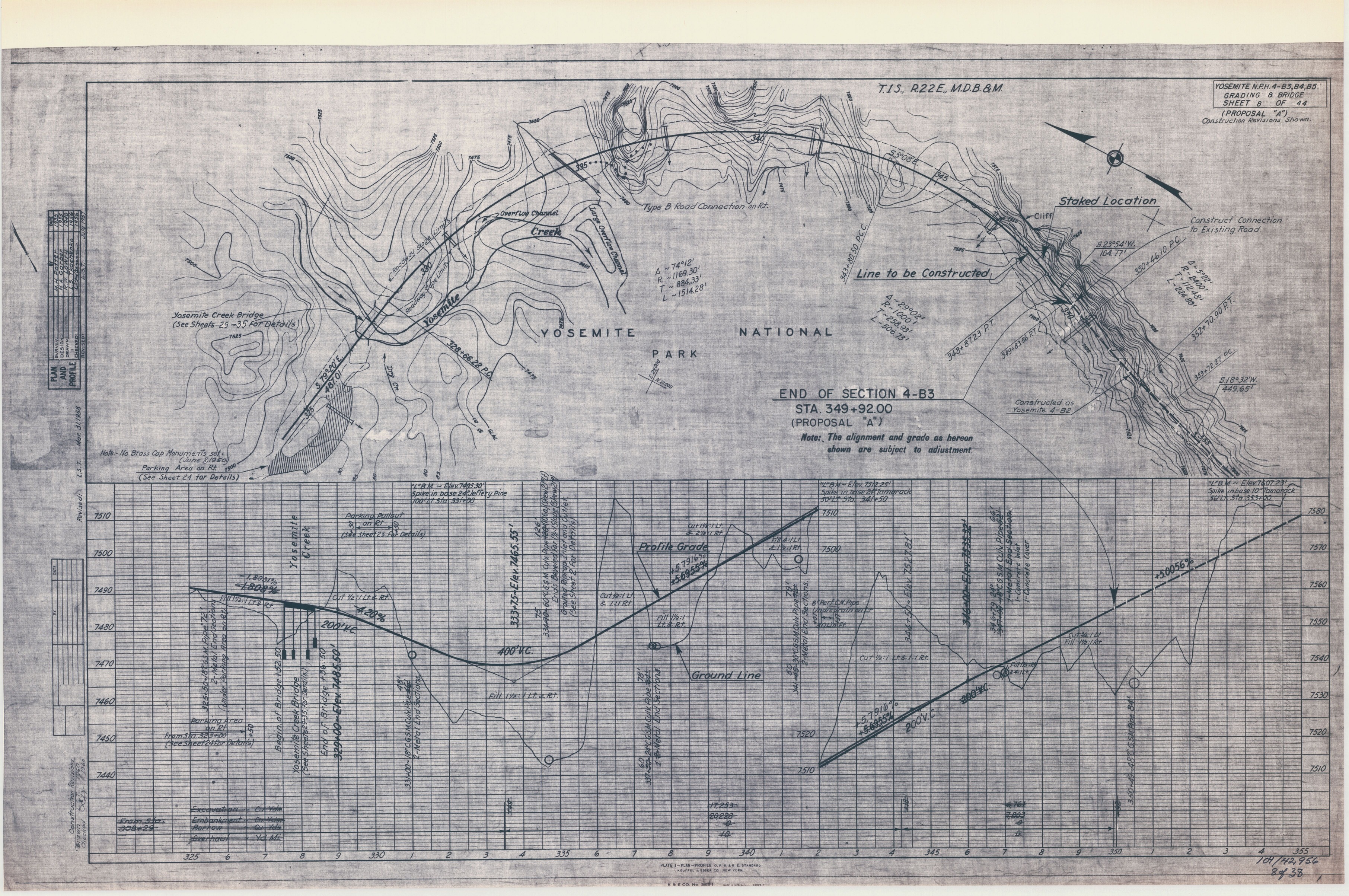 Plan and Profile Yosemite Nat'l Park