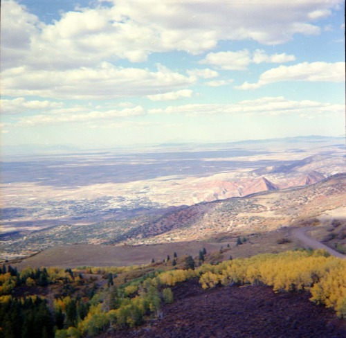 Color photos of scenic views of, or near, Cedar Breaks.