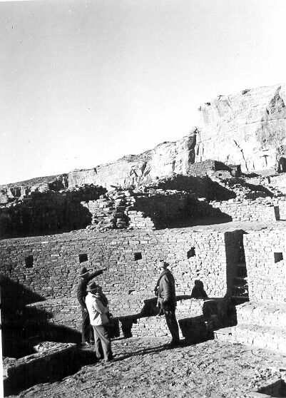 An Unidentified Park Ranger Leads a Tour of the Great Sanctuary at Pueblo Bonito