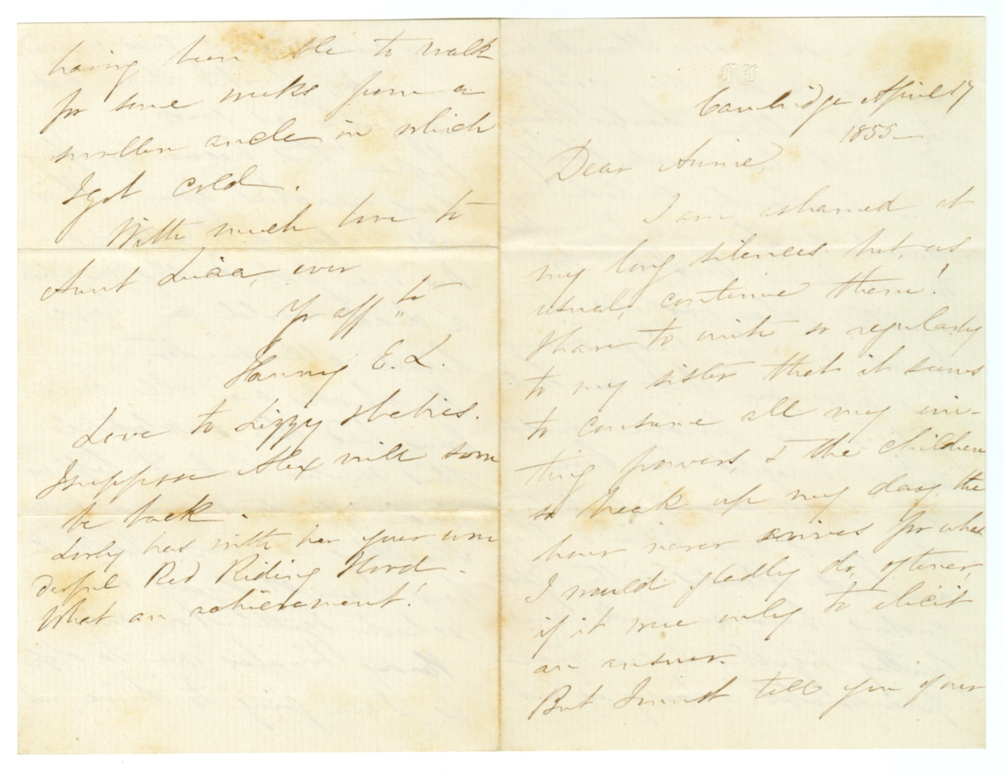Manuscript letter