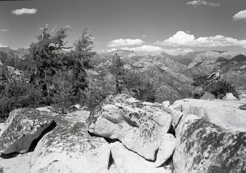 High country northeast from Grand Mountain near ten lakes.