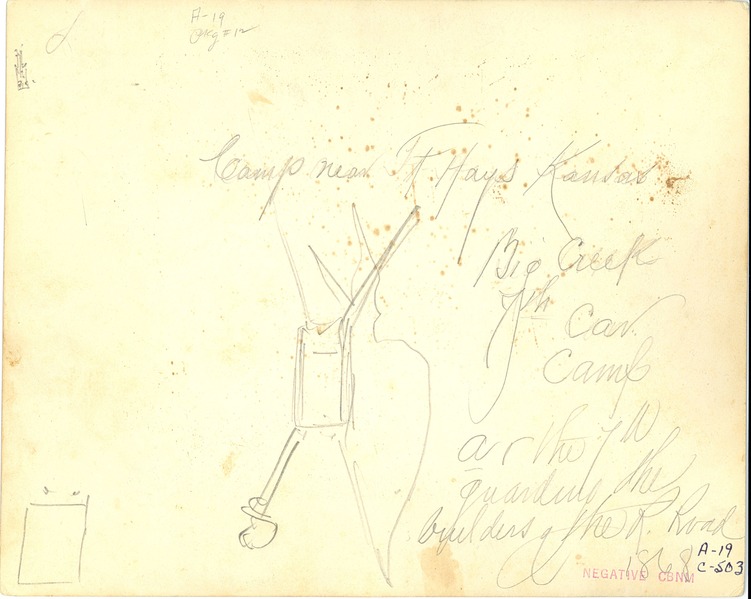 Tents in the 7th Cavalry Camp on Big Creek Near Fort Hays, Kansas