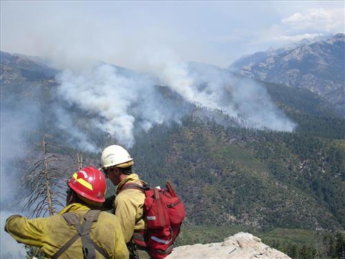 Images of the Comb Complex wildland fire use project taken from park helicopter, Sequoia and Kings Canyon National Parks, summer 2005