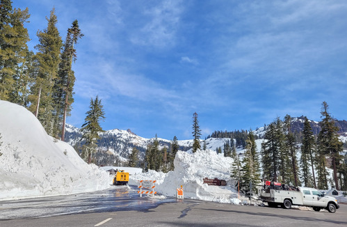Snow Clearing on Lassen Volcanic Highway. Snow clearing in the Southwest Area begins at the Kohm Yah-mah-nee Visitor Center. 
