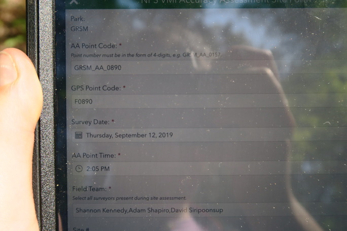 GRSM Accuracy Assessment. Plot Code: GRSM_AA_0890_1