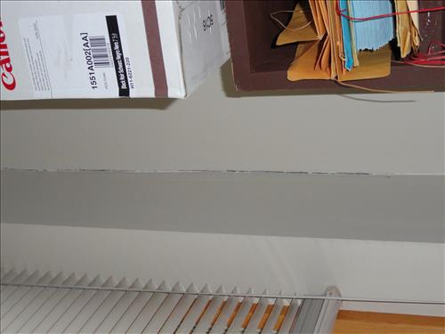 Cracks in the interior walls of Heritage Center