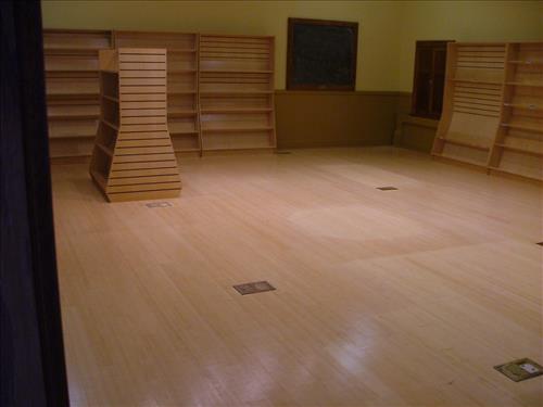 Bookstore before carpeting at BRVB