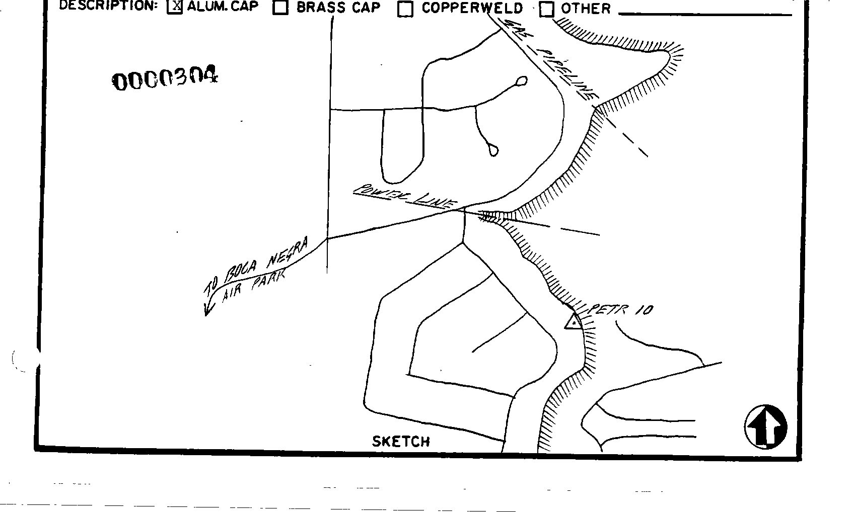 00000304 Survey Monumentation Sketch