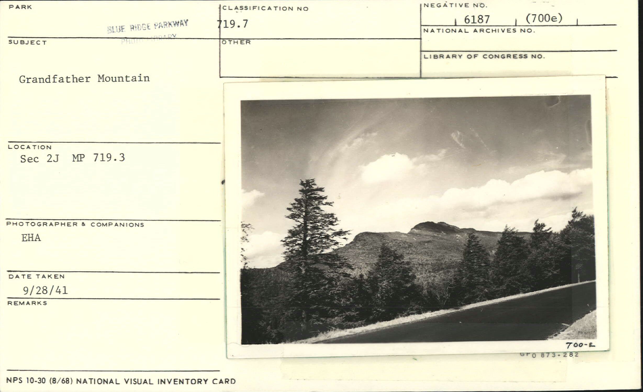 Grandfather Mountain view from Milepost 319