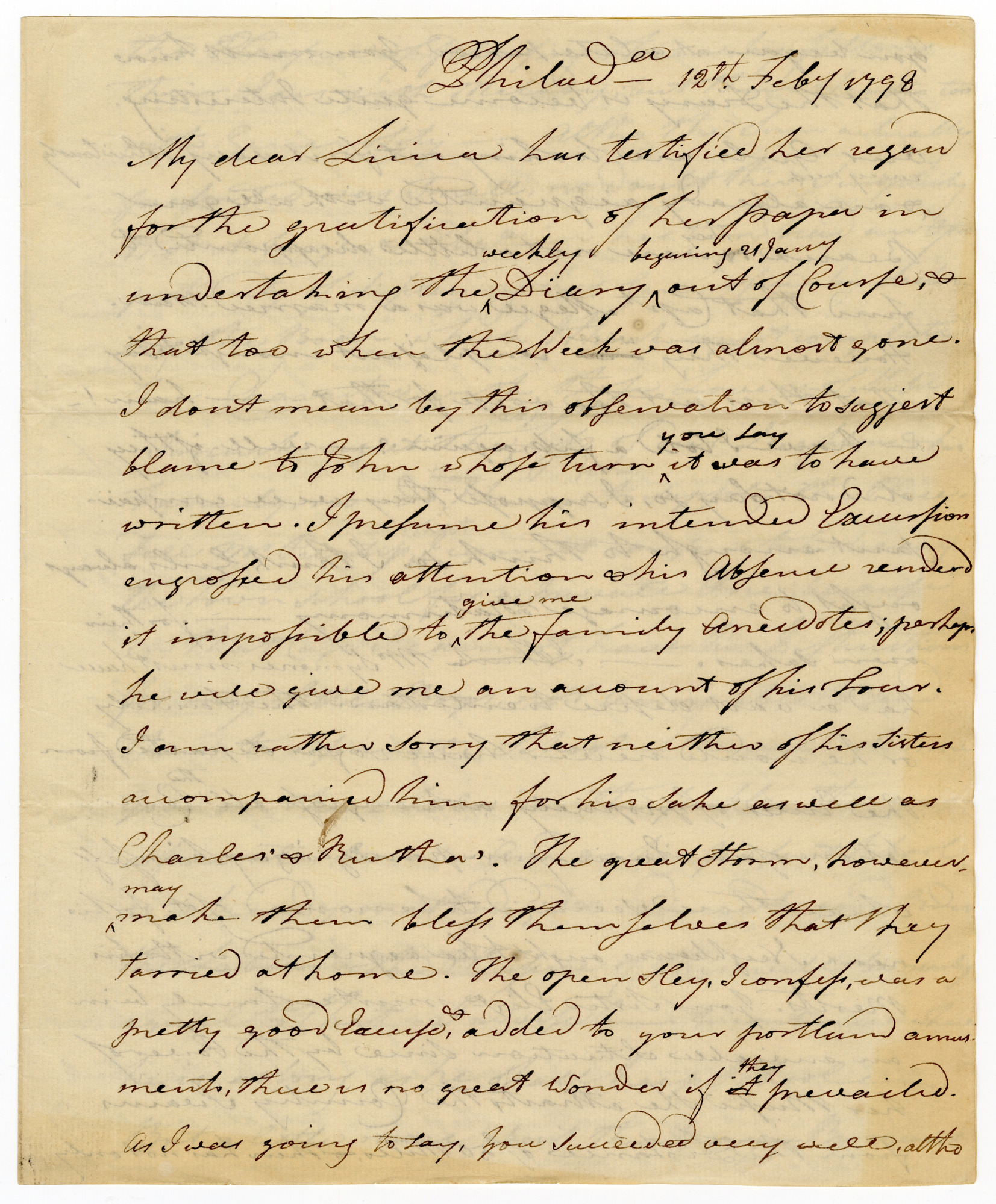 Manuscript letter