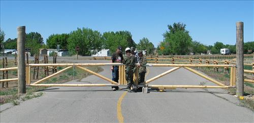 Buck and Rail Fence Construction, Aztec Ruins NM, 2013