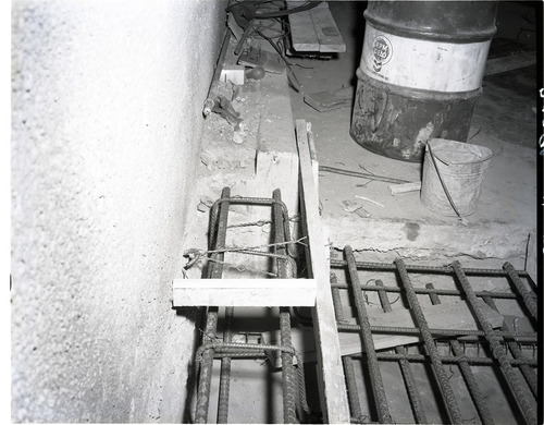 Repair work being done in Zion-Mt. Carmel tunnel at place of rock fall damage.