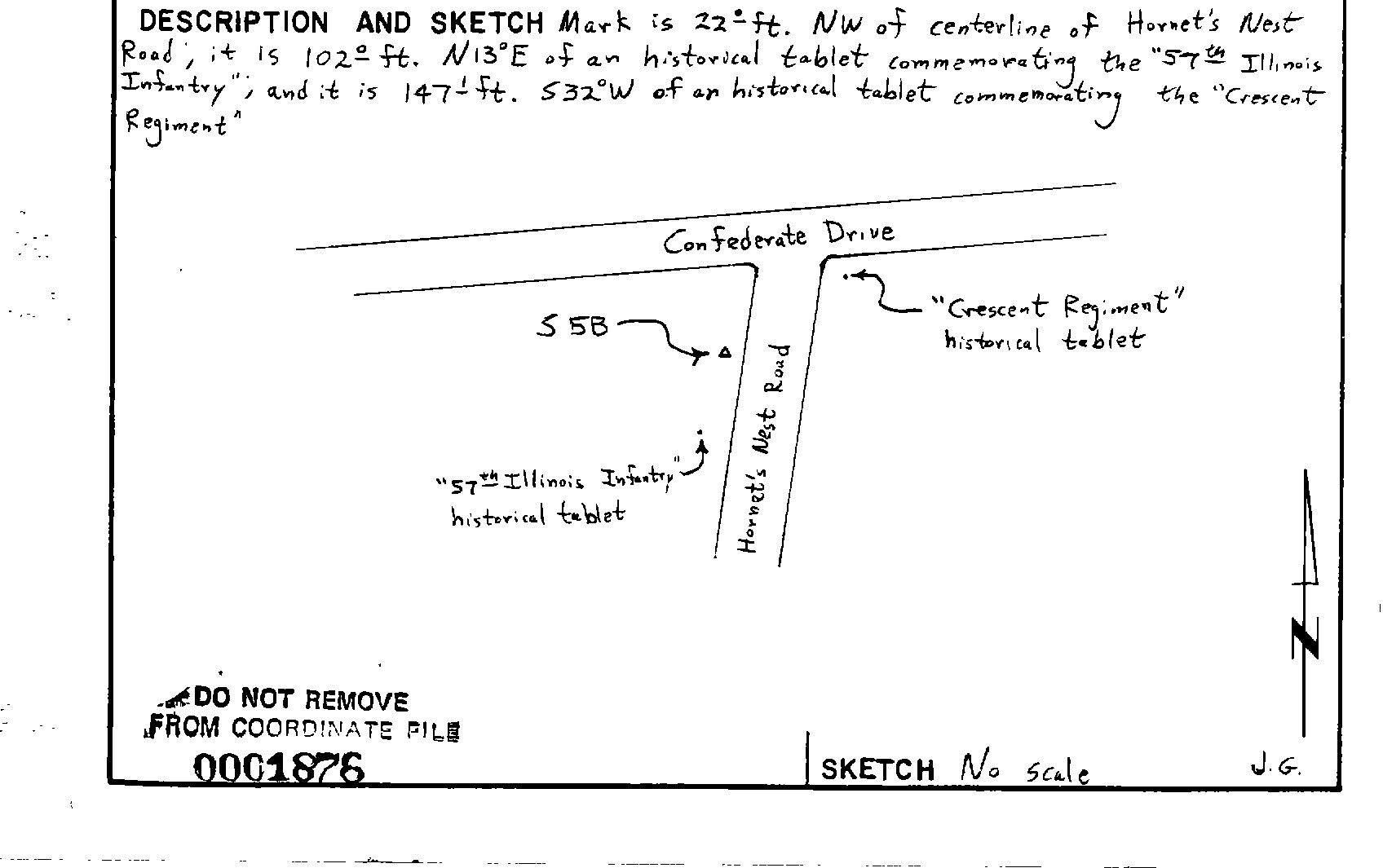 00001876 Survey Monumentation Sketch