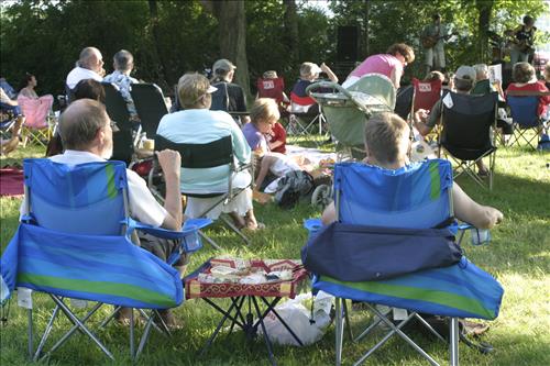 Music in the Meadow concert audience at Cuyahoga Valley National Park