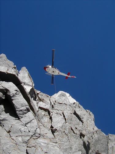 Helicopter and rescue operations on the Starlight SAR, Sequoia and Kings Canyon National Parks, summer 2004