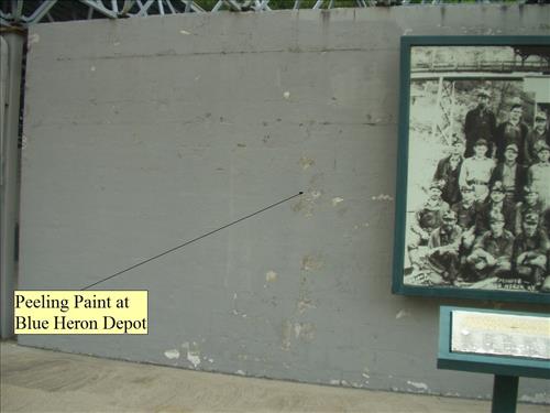 Blue Heron Buildings in need of paint at Big South Fork NRRA in May 2013.