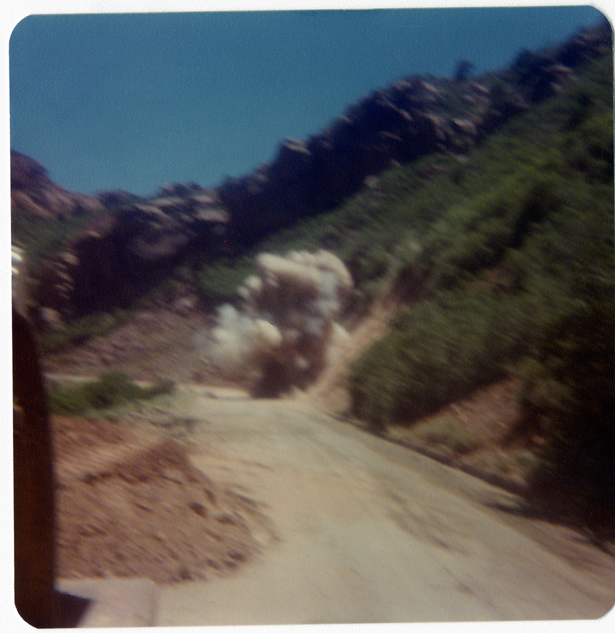 Dust cloud resulting from road work/repair in Kolob Canyon.