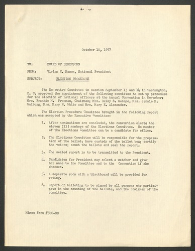 NCNW meeting minutes, 1957